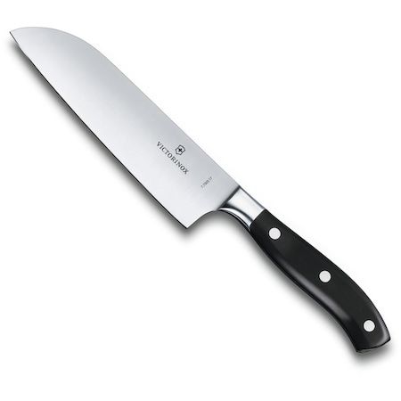 Swiss Army Brands 2024 Victorinox Kitchen Grande Maitre, 7In Santoku, Pom Handles, Forged Steel, Parer Gift Box VIC-7.7303.17G